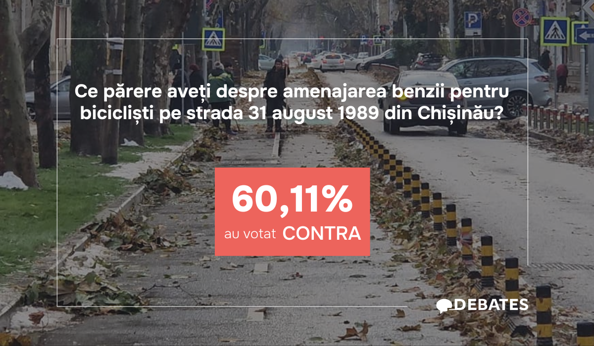Pistă sau mai mult carosabil pe strada 31 august? Iată ce au ales chișinăuienii!