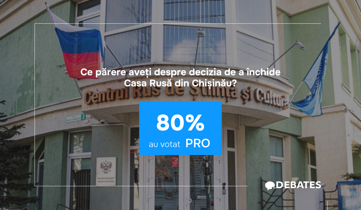 80% susțin închiderea Casei Ruse din Chișinău